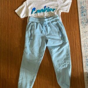 Cookies Light Blue Sweatpants and Tshirt